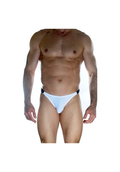 Don Moris Erkek Beyaz Arkası Büzgülü Brazillian Slip Iç Çamaşırı Beyaz