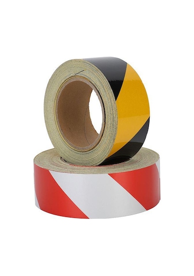 Reflektörlü Fosforlu Reflektif Ikaz Bandı ( 1 Mt ) 5Cm Kırmızı-Be