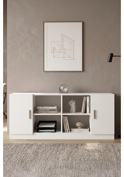 Yurudesign Vario F Ofis Kapaklı Kitaplık Dolap Beyaz VO6-W