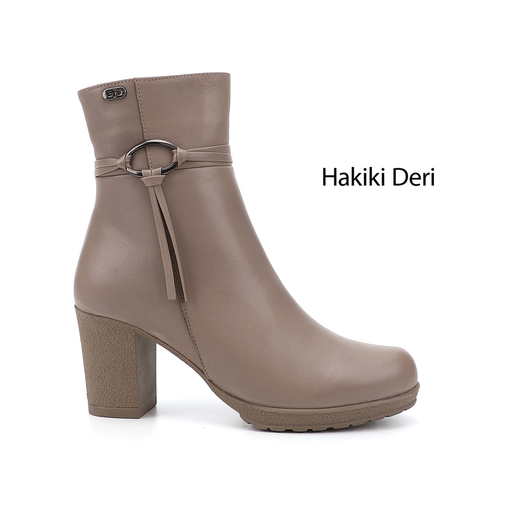 Gönderi(R) Gönderi R Kadın Bej Fermuarlı Kalın Topuklu Hakiki Deri Bot Gkzb13451495 Bej