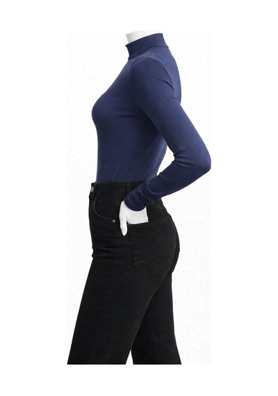 Belpa Sıla Sella Uzun Kollu Bisiklet Yaka Body 2'li Set Siyah - Beyaz