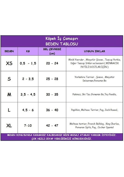Kemique Modern Purp Kemique's Secret Köpek İç Çamaşırı Regl Külot
