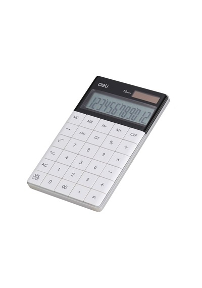 Hesap Makinesi 12 Digit Beyaz Çok Renkli