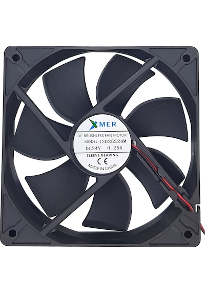 Xmer 120X120X25Mm 24V 0.25A 2 Kablolu Fan