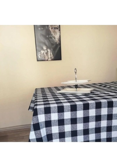 Lexroo Denizli Çeyiz Çok Amaçlı Piknik Masa Örtüsü Sofra Bezi Siyah 150x150