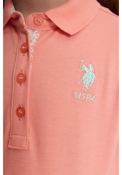 U.S. Polo Assn. Kız Çocuk Mercan Tişört Basic 50320287-vr204 Coral