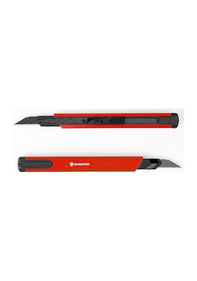 Workpro Wp212020 9mm Alüminyum Kasa Cep Askılı Maket Bıçağı Kırmızı Fr Wp212020