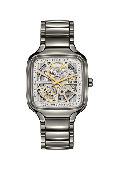 Rado True Square Automatic Open Heart Sparkling Erkek Kol Saati R27083722 Gri
