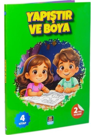 Yapıştır Ve Boya Renkli Çıkartmalı İlk Yapıştırmalarım 4 Kit...