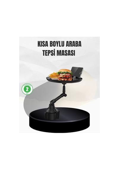 Universal Araç İçi Bardaklık Tepsisi 9 İnç Yemek Alanı Ve Telefon Standlı - Bbbbbb5812-2908