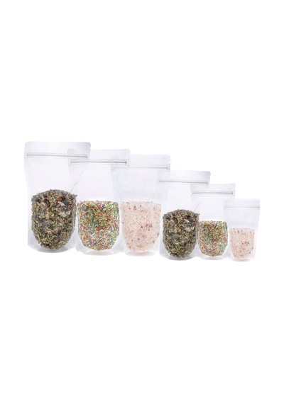 Şeffaf Kilitli Doypack Ambalaj 13 X 22,5 + 3,5 Cm. 250 Gr. - 2000 Adet