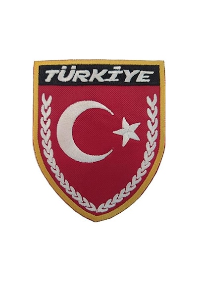 Sim Nakış Turkey Türkiye Türk Bayrak Nakış İşleme Arma Patch Peç 8 9,5 Cm Diğer