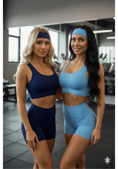 %100 Pamuklu Penye Esnek Yumuşak Spor Saç Bandı Kombin Sihirbazı Set çok renkli