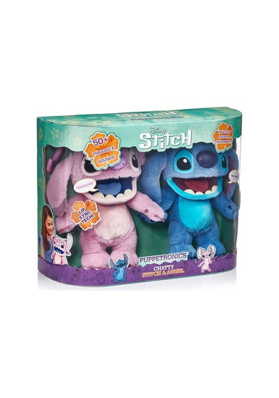 Disney Stitch & Angel Elektronik Kukla 2 Li Paket 30 Cm Çok Renkli