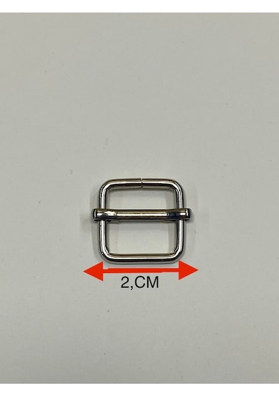 Karantuhafiye Çanta Sürgüsü / Ayar Tokası / 2 Li Set / 2 Cm Gümüş Renkli Çok Renkli