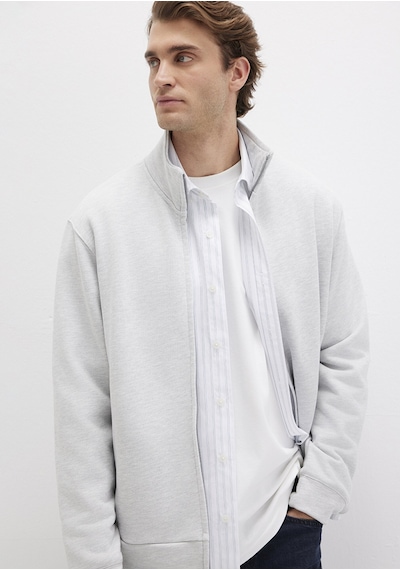 Mavi - Dik Yaka Fermuarlı Gri Sweatshirt 0s10377-82498