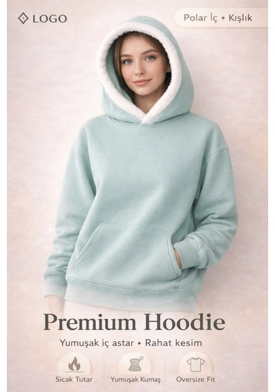 Oysho Kumaş 2 İplik Sardonlu Sweatshirt Yeşil