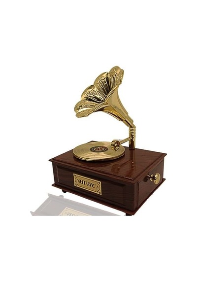 Çekmeceli Retro Gramofon Müzik Kutusu C1774