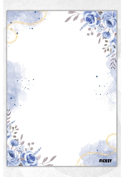 A5 Çiçek Bloknot Çizgisiz Defter - 50 Yaprak - Memopad - Notepad - Not Defteri - Not Kağıdı - 2885 Çok Renkli