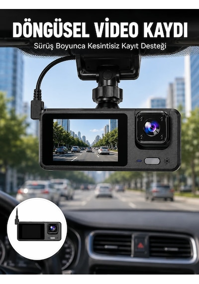 Full Hd 3 Kanallı Araç Kamerası Akıllı Çözümlerle Sürüş Yeni Nesil 18404022