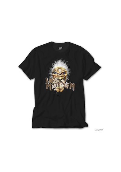 Iron Maiden Skull Siyah Tişört Siyah