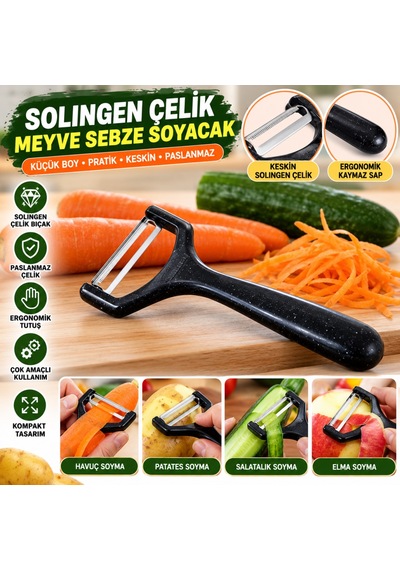 Çelik Küçük Boy Meyve Sebze Soyacak Keskin Paslanmaz Soyucu Aparat