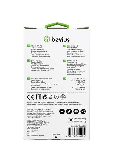 Bezos Lightning Beyaz 15w Çift Usb Kablolu Araç Şarj Cihazı Bvs-au516 Ob Standart