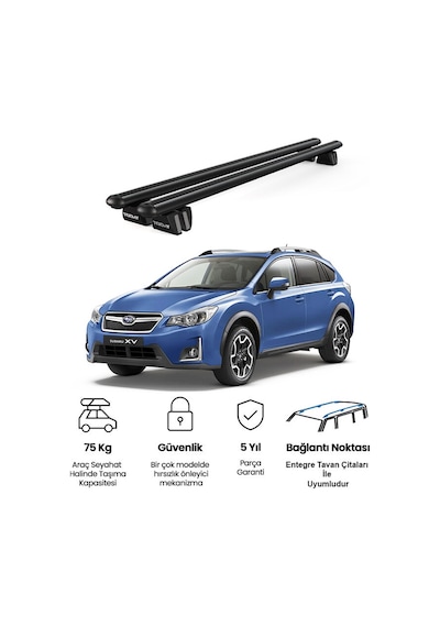 Pençe Subaru Xv Ara Atkı 2012-2018 Uyumlu Siyah Ara Atkı Port Bagaj Tavan Barı
