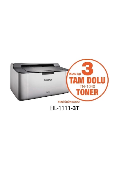 Brother Hl-1111-3t Mono Lazer Yazıcı 3 Tam Dolu Toner