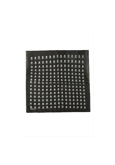 Zero Land Kuru - 963 - Kafa Desenli Bandana - Glblseme - 50x50 Siyah