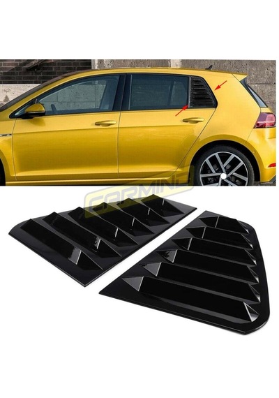 Vw Golf 7 - 7.5 Kelebek Cam Vizörü Piano Black 2013-2020