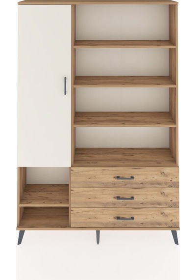 Arges Dolap 9 Raflı 3 Çekmeceli Tek Kapaklı 132x30x195 Çam-aytaşı/çam Aytası/atlas Çam Arges Dolap 9 Raflı 3 Çekmeceli Tek Kapaklı 132x30x195 Çam-aytaşı/çam Aytası/atlas Çam
