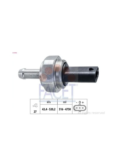 Bmw 525d F10 Egzoz Basinc Sensoru 2012-2016 Facet 250002