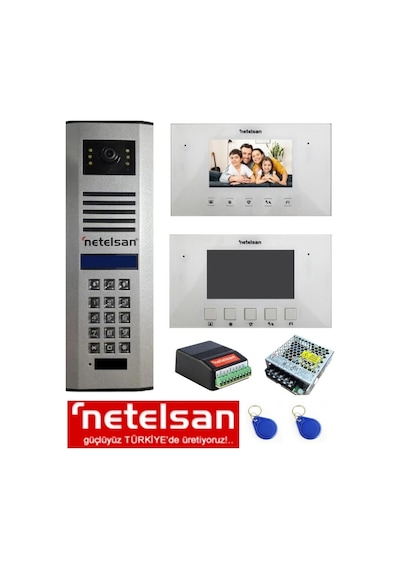 NETELSAN 2 DAİRE KARVOX GÖRÜNTÜLÜ 4.3" İNÇ DİAFON SETİ