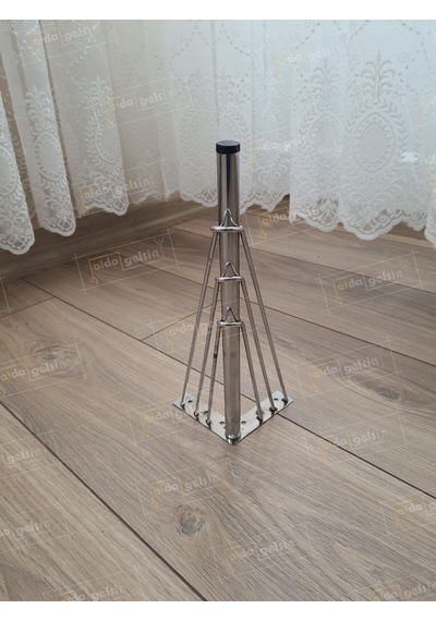 Mobilya Koltuk Sehpa Komidin Puf Bench Metal Telli Ayak 32 Cm 4 Adet Siyah
