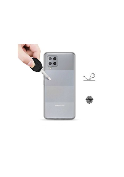 Zore Galaxy Uyumlu M22 Kılıf Süper Silikon Kapak - Renksiz Renksiz