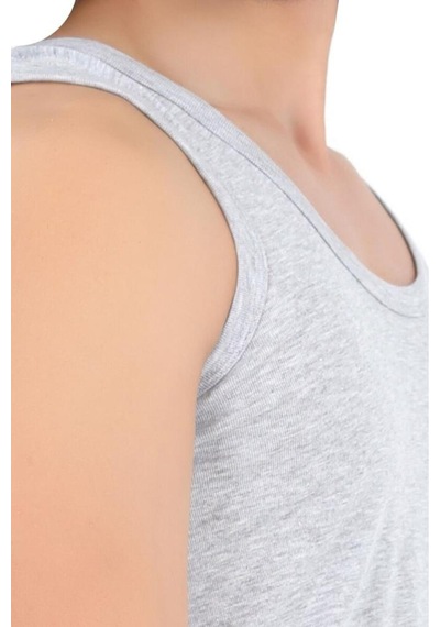 Cnt Erkek Atlet Pamuklu Basic 5'li Premium Paket Gri Melanj Gri Melanj
