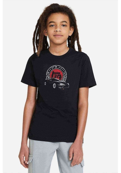 Tshirthane Supra Baskılı Unisex Çocuk Siyah T-Shirt (528309393)
