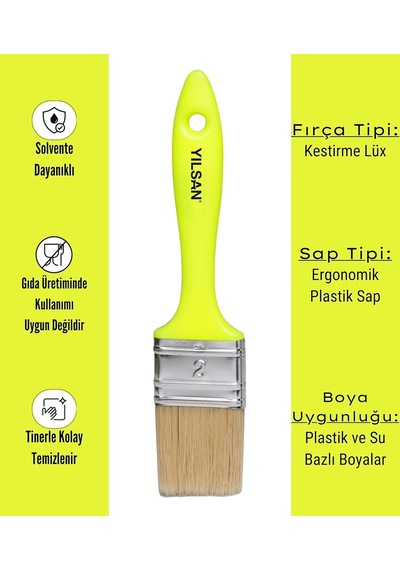 Boya Fırçası No: 2 5 Cm , Kestirme Lüks