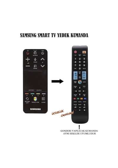 Samsung Uyumlu Smart Tv Sihirli Mouse Yedek Kumandası Bn59