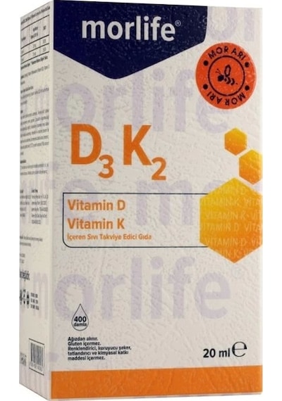 Morlife D3-K2 Takviye Edici Gıda 20 ML