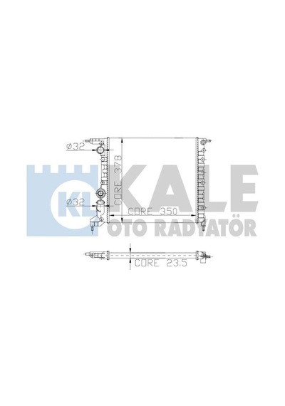 KALE OTO Radyatör 0526262AL Su Radyatörü CLIO I 90-98 1.2 Mt Nac 2 Sıra Al Pl