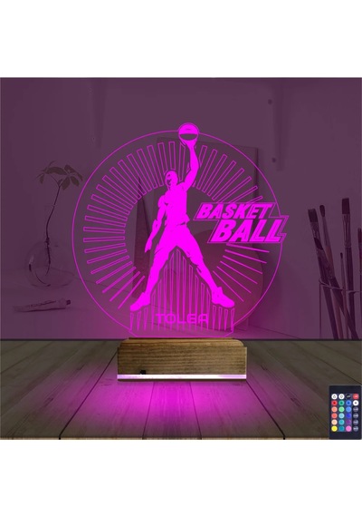 Luvivia Basketbol Nba Kişiye Özel 3d Lamba - Masa Gece Lambası