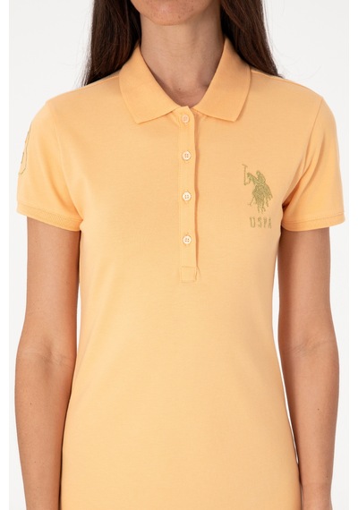U.S. Polo Assn. Kadın Kavun Polo Yaka Mini Boy Örme Elbise 50297457-VR202