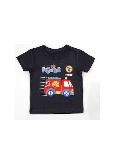 Fuar Baby Erkek Çocuk %100 Pamuklu Bisiklet Yaka Kısa Kollu Tişört 2-6 Yaş Lacivert İtfaiye Desenli Fuar Baby Erkek Çocuk %100 Pamuklu Bisiklet Yaka Kısa Kollu Tişört 2-6 Yaş Lacivert İtfaiye Desenli