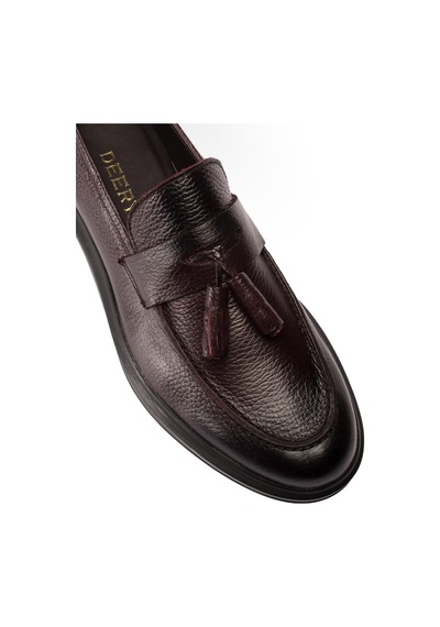 Deery Hakiki Deri Bordo Comfort Erkek Loafer Bordo (539805734) Bordo