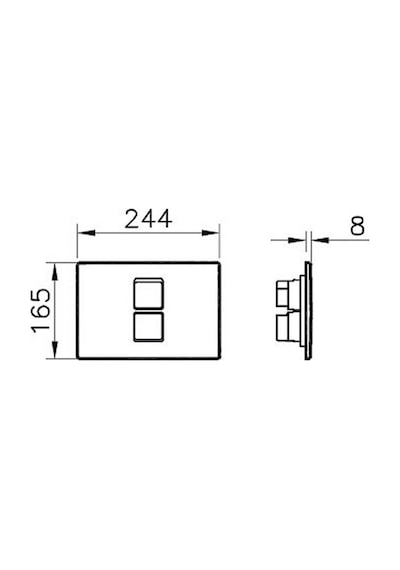 VitrA Twin 2 740-0102 Kumanda Paneli Beyaz . Altın