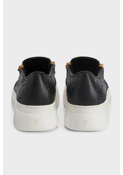 Giuseppe Zanotti Erkek Ayakkabı Eu40010-021 Siyah-beyaz Siyah-beyaz