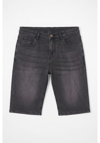 Defacto Regular Fıt Kemerli Bel Jean Bermuda Şort G8613ax26smnm36 Antrasit-nm36