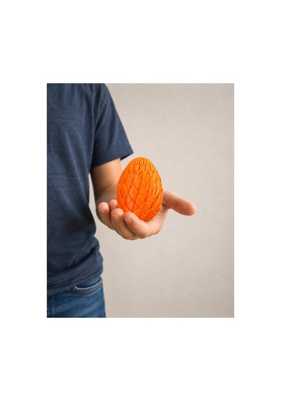 Alvera Dönüşen Ejderha Yumurtası 3d Baskı Twisty Fidget Oyuncağı-turuncu